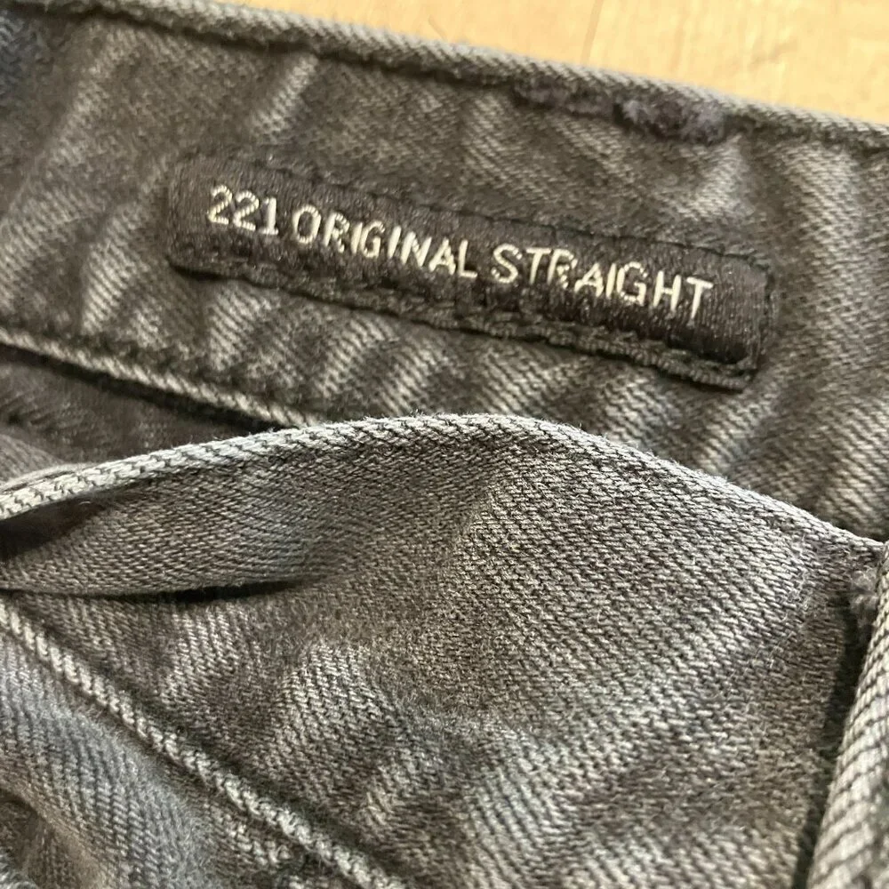 Lucky Brand 221 Mens Original Straight Fit Cropped Jeans 34x28 Black AN EXC - Picture 2 of 12